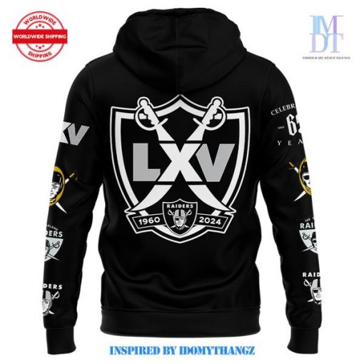 Limited Edition Las Vegas Raiders Celebrating 65 Years Black Hoodie