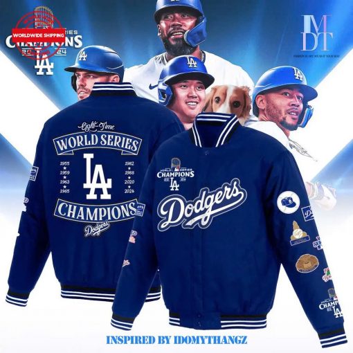 Los Angeles Dodgers 2024 World Series Champions Baseball Jacket