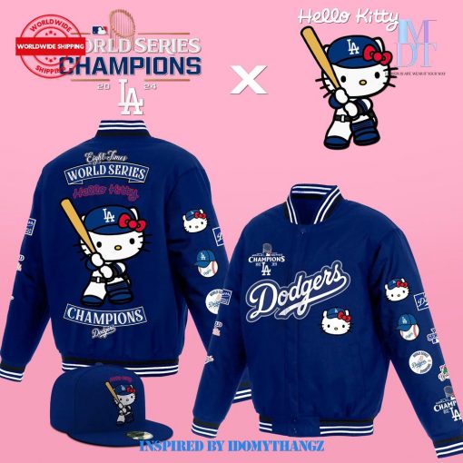 Los Angeles Dodgers 2024 World Series Champions Hello Kitty Baseball jacket