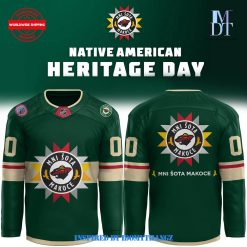 Minnesota National Hockey League Limited Edition 2024 Native American Jersey