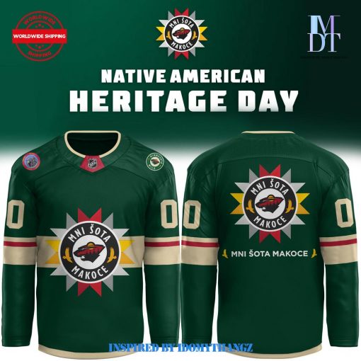 Minnesota National Hockey League Limited Edition 2024 Native American Jersey