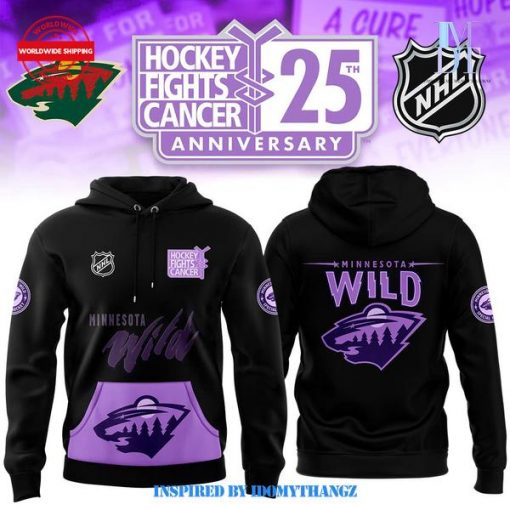 Minnesota Wild x Hockey Fights Cancer 2024 Hoodie