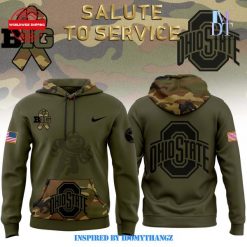 Ohio State Buckeyes 2024 Salute to Service Nike Camo Hoodie