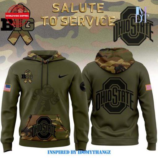 Ohio State Buckeyes 2024 Salute to Service Nike Camo Hoodie