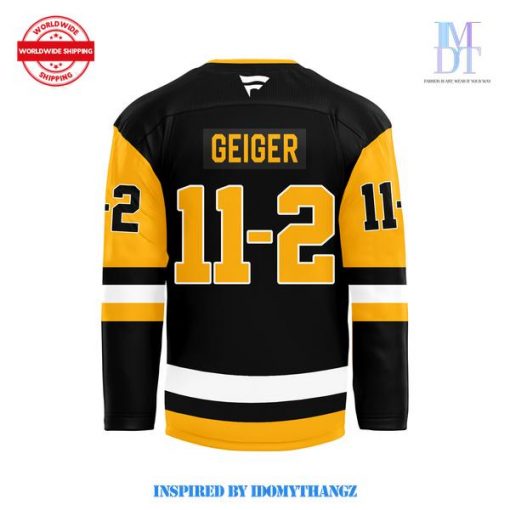 Pittsburgh Penguins Geiger Custom Hockey Jersey