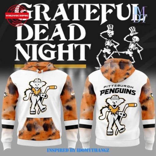 Pittsburgh Penguins Grateful Dead Night White Hoodie