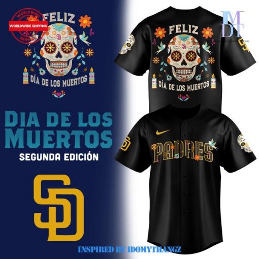 San Diego Padres Dia De Los Muertos Baseball Jersey