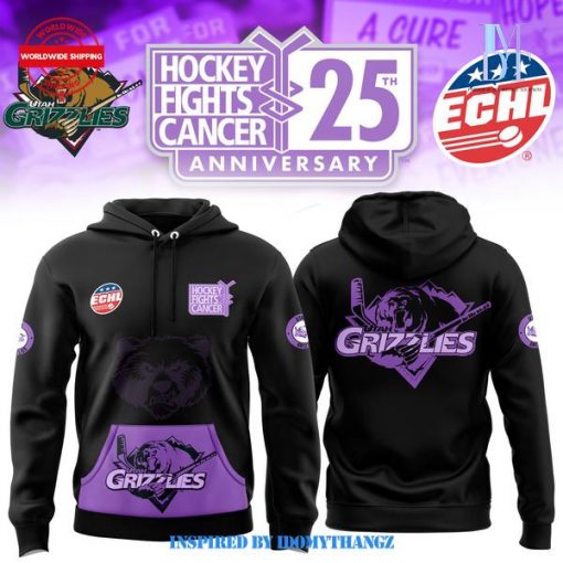 Utah Grizzlies Hockey Fights Cancer 2024 Hoodie