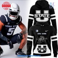 Utah State Aggies Football Black Mode Pullover Hoodie