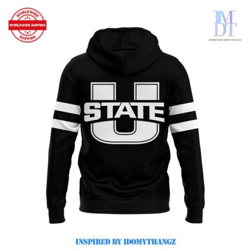 Utah State Aggies Football Black Mode Pullover Hoodie