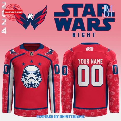 Washington Capitals x Star Wars Night Personalized Red Jersey