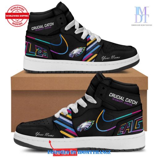 Black Philadelphia Eagles 2024 NFL Crucial Catch Air Jordan 1