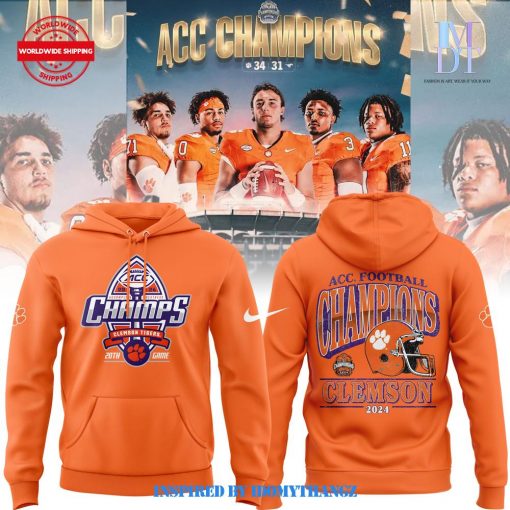 Clemson Tigers Special 2024 ACC Football Conference Champions Limited Edition Hoodie