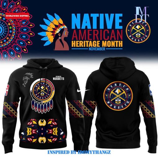 Denver Nuggets NBA 2024 Native American Heritage Month Premium Limited Hoodie