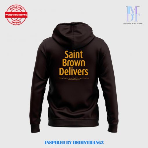 Detroit Lions 2024 Amon Ra Saint Brown Delivers Premium Limited Pullover Hoodie