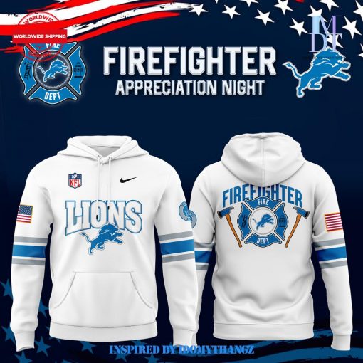 Detroit Lions 2024 Firefighter Appreciation Night Premium Limited Hoodie