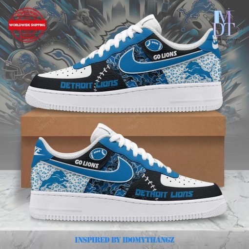 Detroit Lions Go Lions Limited Edition Air Force 1 Sneakers