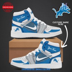 Detroit Lions Football Personalized Limited Edition Air Jordan 1