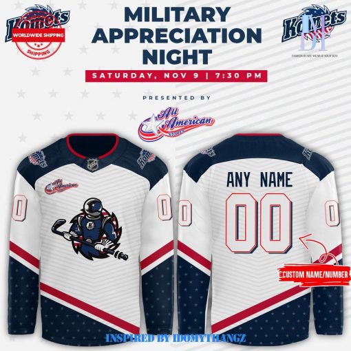 Fort Wayne Komets Military Appreciation Night Custom Jersey