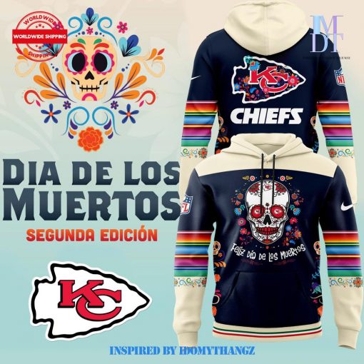 Kansas City Chiefs 2024 NFL Dia De Los Muertos Premium Limited Pullover Hoodie