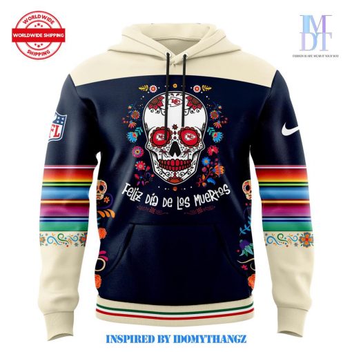 Kansas City Chiefs 2024 NFL Dia De Los Muertos Premium Limited Pullover Hoodie