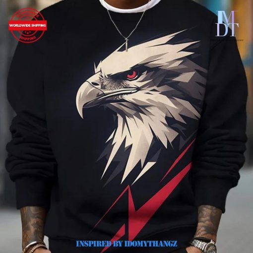 Men’s Bald Eagle Graphic Unleash Your Freedom New Sweatshirt