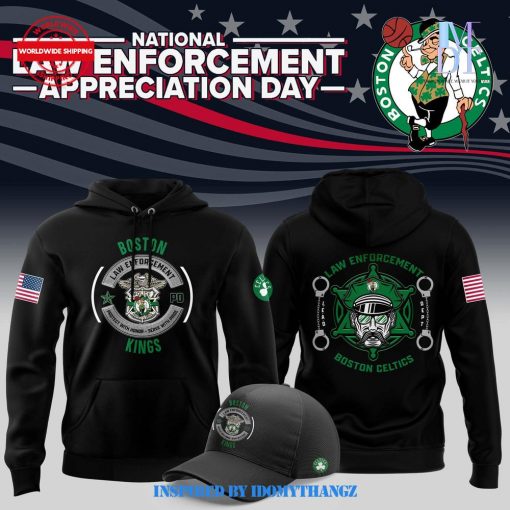 Boston Celtics 2024 First Responders Law Enforcement Appreciation Day Premium Limited Pullover Hoodie