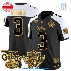 Mens Florida Gators 2024 Gasparilla Bowl Patch Gold Vapor Limited Jersey