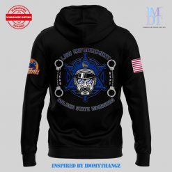 Mens Golden State Warriors 2024 First Responders Law Enforcement Appreciation Day Premium Limited Pullover Hoodie 3