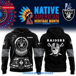 Las Vegas Raiders 2024 Native American Heritage Month Premium Pullover Hoodie