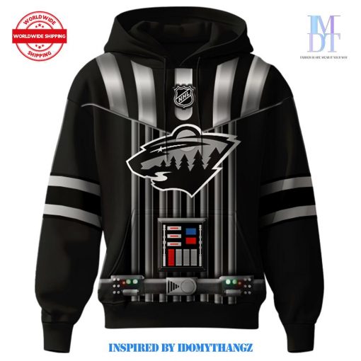 Minnesota Wild 2024 Star Wars Night Limited Black Hockey Hoodie