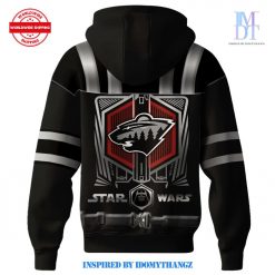 Minnesota Wild 2024 Star Wars Night Limited Black Hockey Hoodie