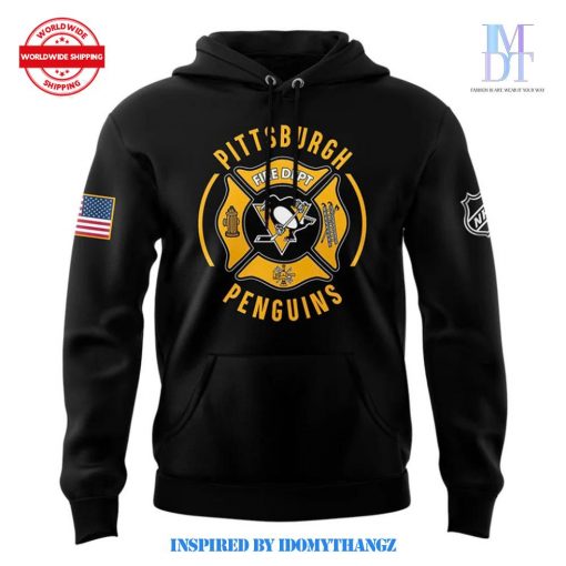 Pittsburgh Penguins 2024 Firefighter Appreciation Night Premium Limited Pullover Hoodie