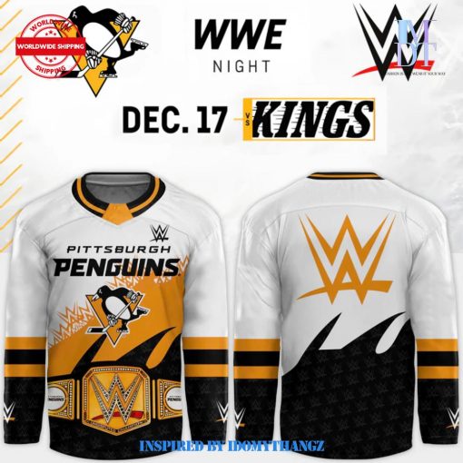 Pittsburgh Penguins 2024 WWE Night Premium Limited Edition Hockey Jersey