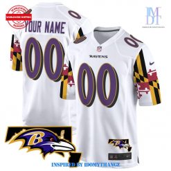 Ravens Maryland Flag Game Custom Jersey