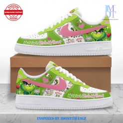 The Grinch My Valentine Stole My Heart Premium Edition 3D Air Force 1 Sneakers