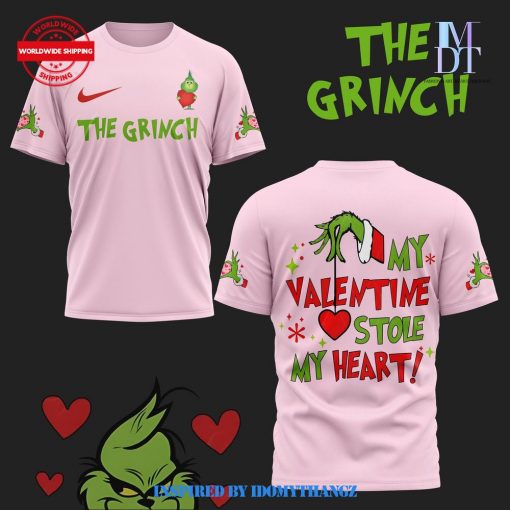 The Grinch My Valentine Stole My Heart Premium Edition 3D T-Shirt