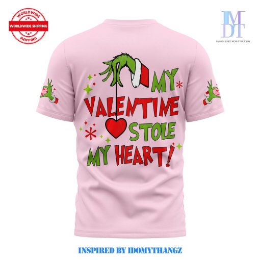 The Grinch My Valentine Stole My Heart Premium Edition 3D T-Shirt