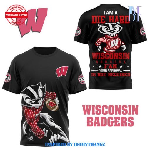 Wisconsin Badgers Premium Edition 3D T-Shirt