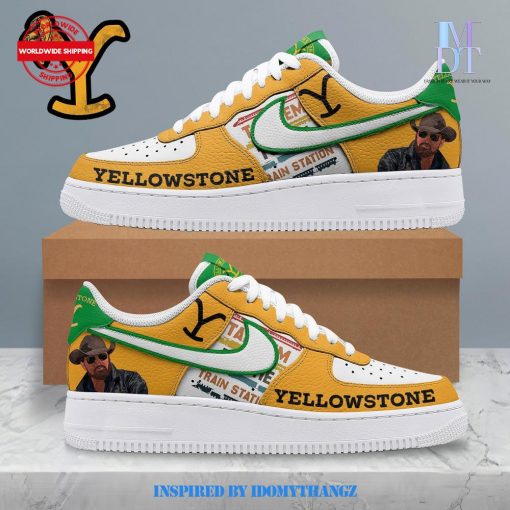 Yellowstone Train Station Premium Edition Air Force 1 Sneakers