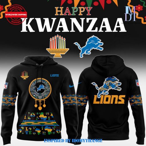 Detroit Lions 2024 Happy Kwanzaa Premium Limited Hoodie