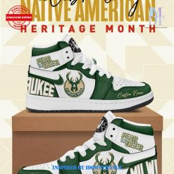 Milwaukee Bucks Fear The Deer Air Jordan 1 Sneakers