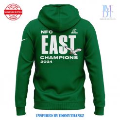 Philadelphia Eagles 2024 NFC East Division Champions Special Edition Green Hoodie 3