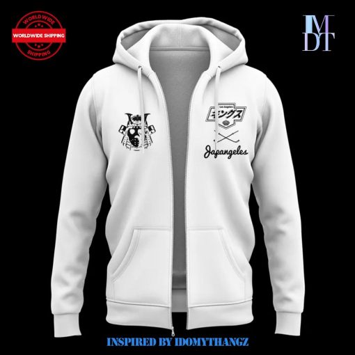 Japangeles x Los Angeles Kings 2025 Limited Edition White Hoodie