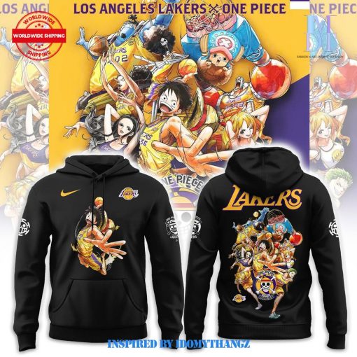 Los Angeles Lakers x One Piece DLuffy Black Limited Edition Hoodie