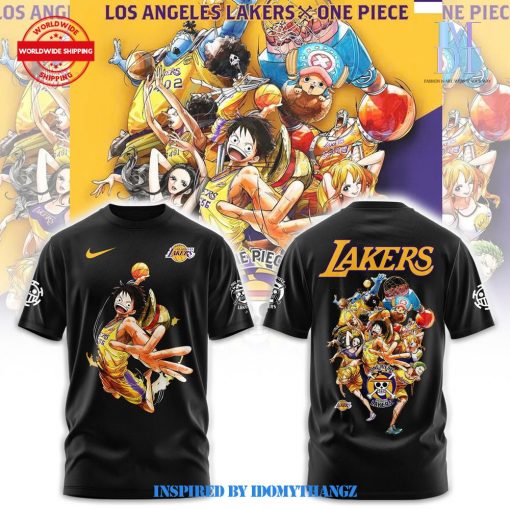 Los Angeles Lakers x One Piece DLuffy Limited Edition T-shirt