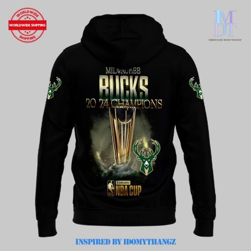 Milwaukee Bucks NBA Emirates Cup Champions Limited Black Hoodie