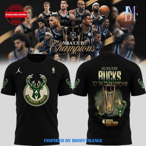 Milwaukee Bucks NBA Emirates Cup Champions Limited T-Shirt