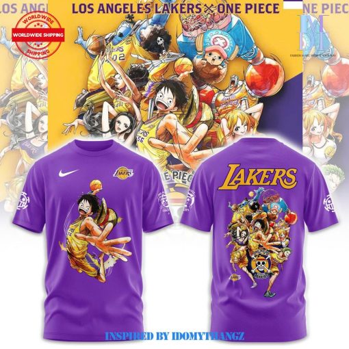 Los Angeles Lakers x One Piece Sanji Purple Limited Edition T-Shirt